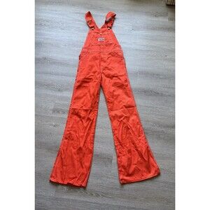 True Vintage Deadstock 70’s Liberty Orange Bib Overalls 28X34 NEW